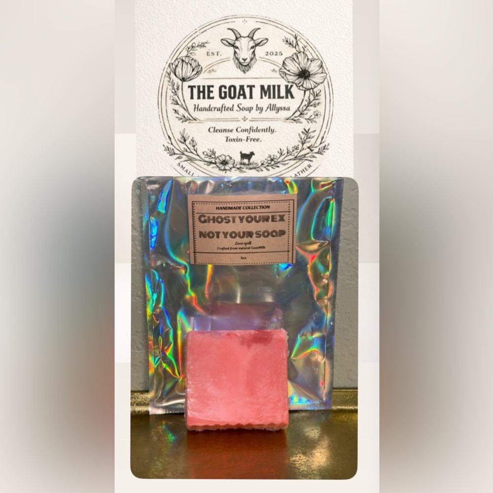 Ghost Your Ex Not Your Soap - Pink Handmade  GoatMilk Soap